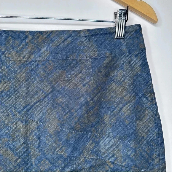 NIC+ZOE Blue Print Skirt Size 8 - Picture 2 of 9
